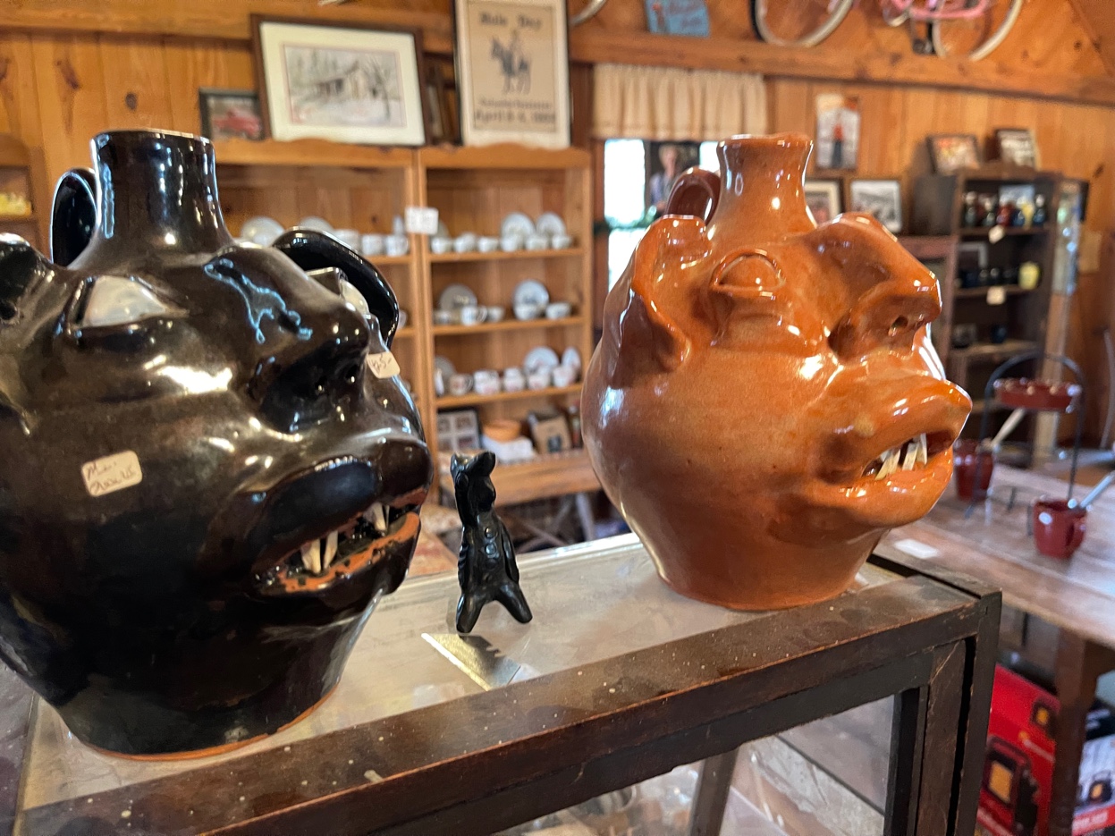 M.L. Owens face jugs