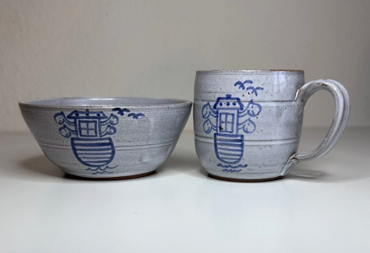 Noah's Ark bowl and mug set